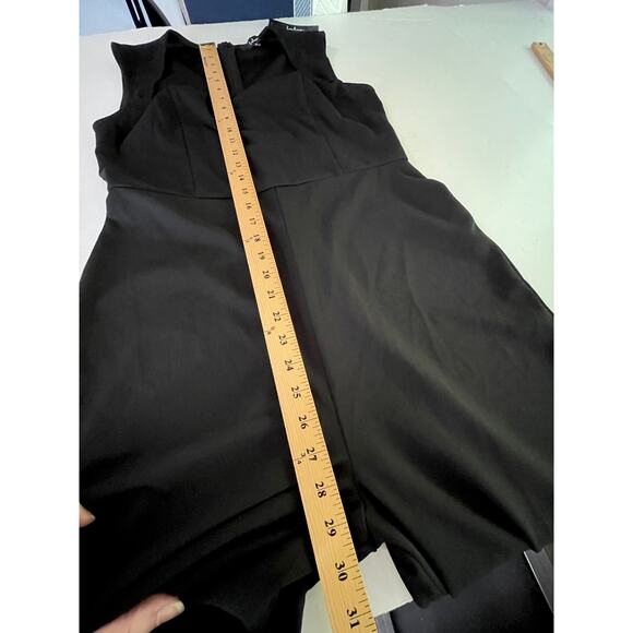 Lulus NEW Enticing Endeavors Black Jumpsuit XL Wide Leg Crepe Knit Square Neck - Picture 9 of 11